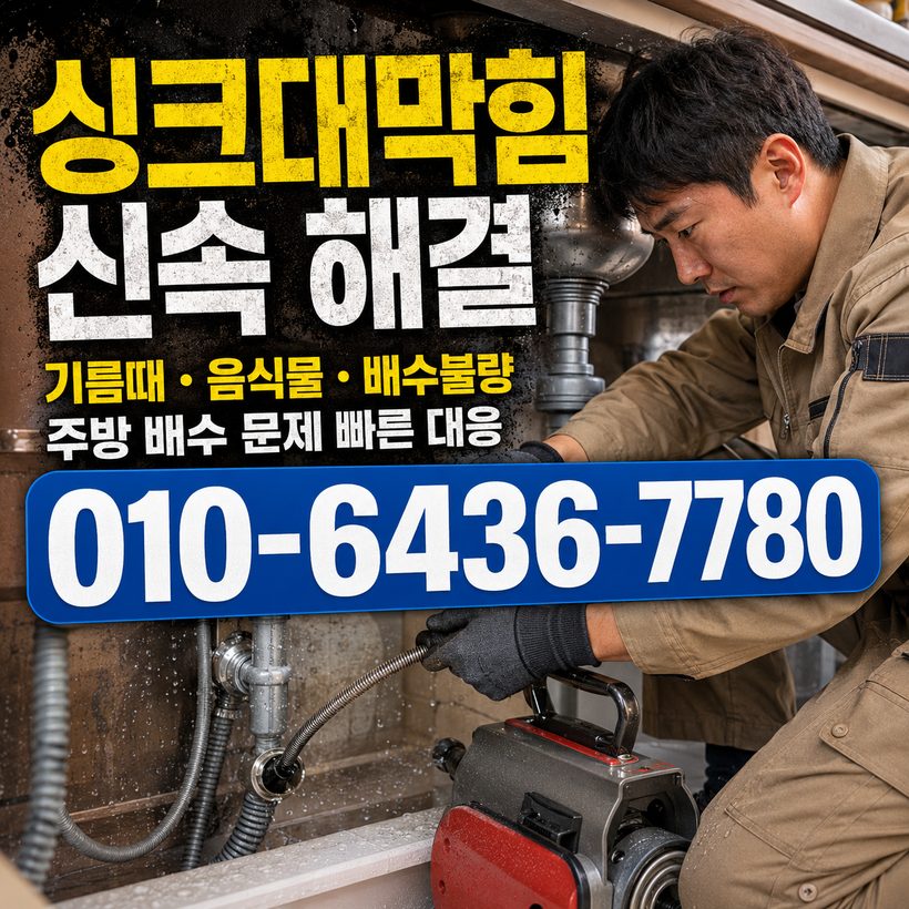 진천동 지역 싱크대뚫음 관련 이미지