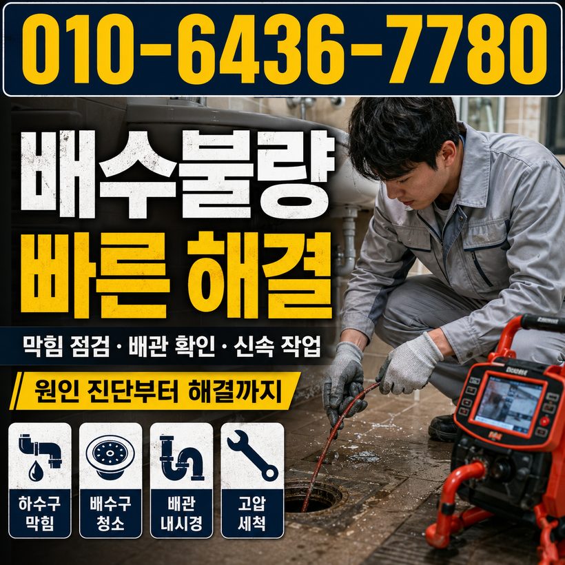 동서동 하수구막힘 빠른출동 2